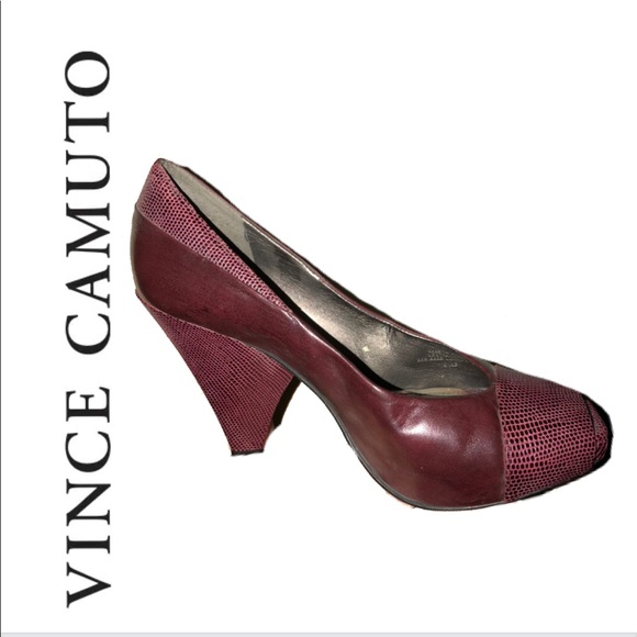 Vince Camuto Shoes - Vince Camuto burgundy leather heels, 9 1/2